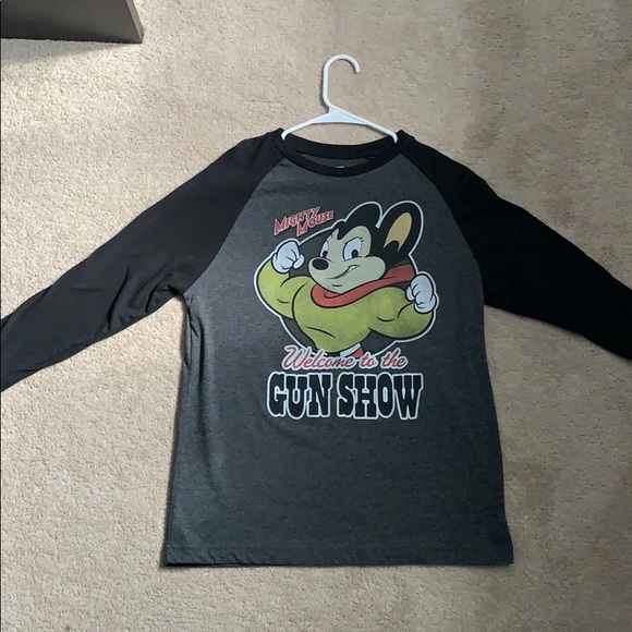 Mighty Mouse Welcome to the Gun Show Long Sleeve - Picture 1 of 2